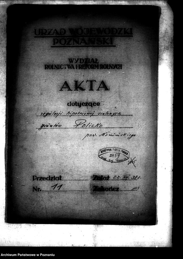 Obraz 4 z jednostki "Regulacja hipoteczna scalonych gruntów wsi Policko powiatu konińskiego"