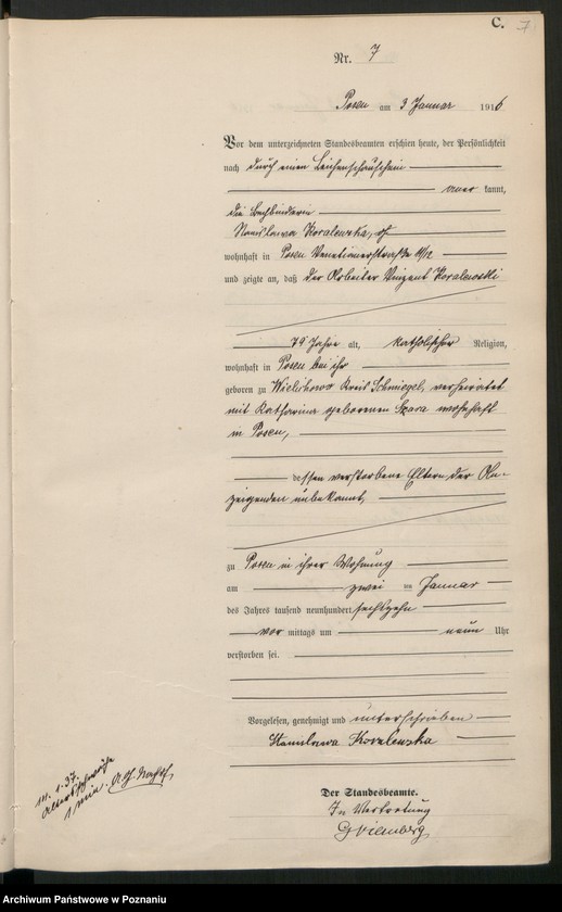 Obraz 9 z jednostki "Księga miejscowa zgonów tom I [Rejestr główny zgonów]"