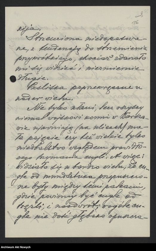image.from.unit.number "Skargi na nadużycia gospodarcze, nędzę, paskarstwo, uwagi o zachowaniu się żołnierzy na ulicy. Korespondencja, wycinek prasowy"
