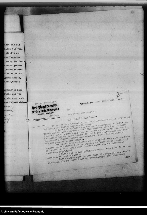 image.from.unit.number "[Korespondencja w sprawie zaginionych ksiąg kościelnych parafii katolickiej Rynarzewo powiat szubiński, województwo bydgoskie]"