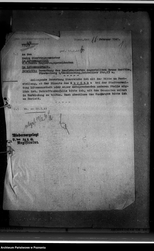 Obraz 6 z jednostki "Bewerbungen um Anstellung im Beamtendienst"