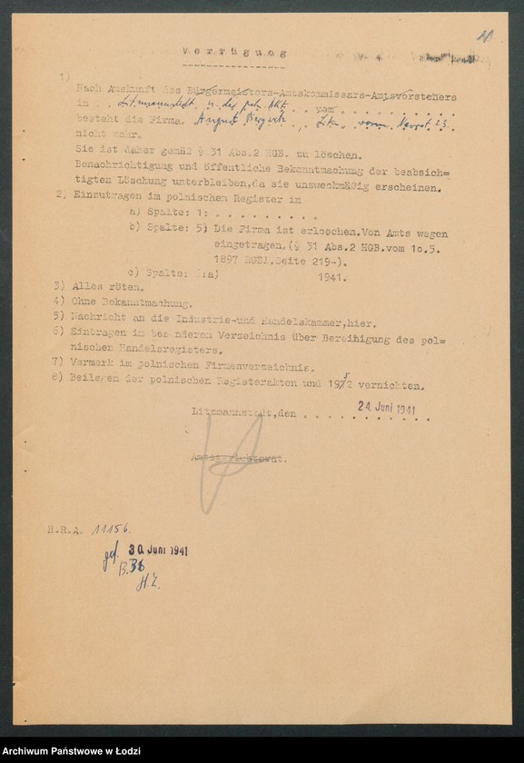 Obraz 13 z jednostki "August Bergwitz- biuro agenturowe"