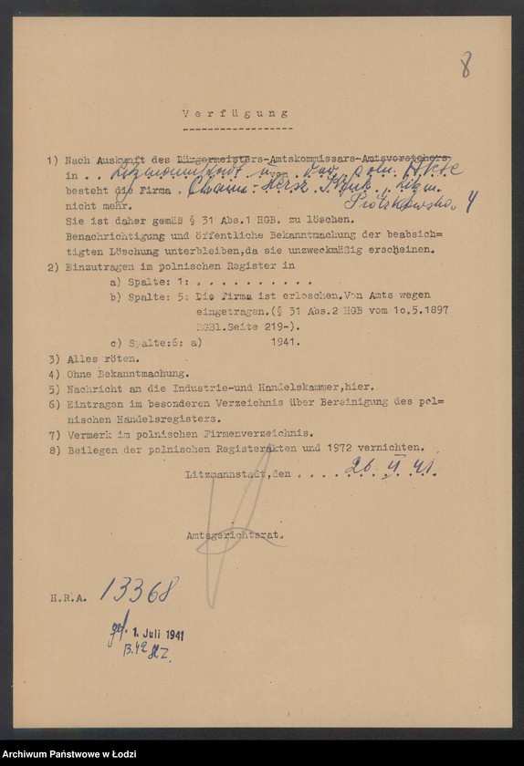 Obraz 10 z jednostki "Chaim Hersz Kruk – sprzedaż manufaktury"