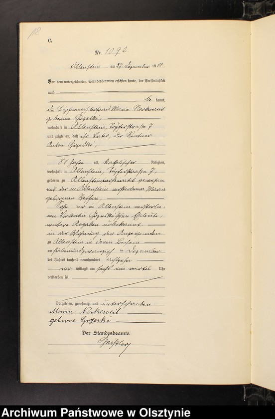 image.from.unit.number "Sterbe-Haupt-Register Tom IV, Nr 1076-1144"