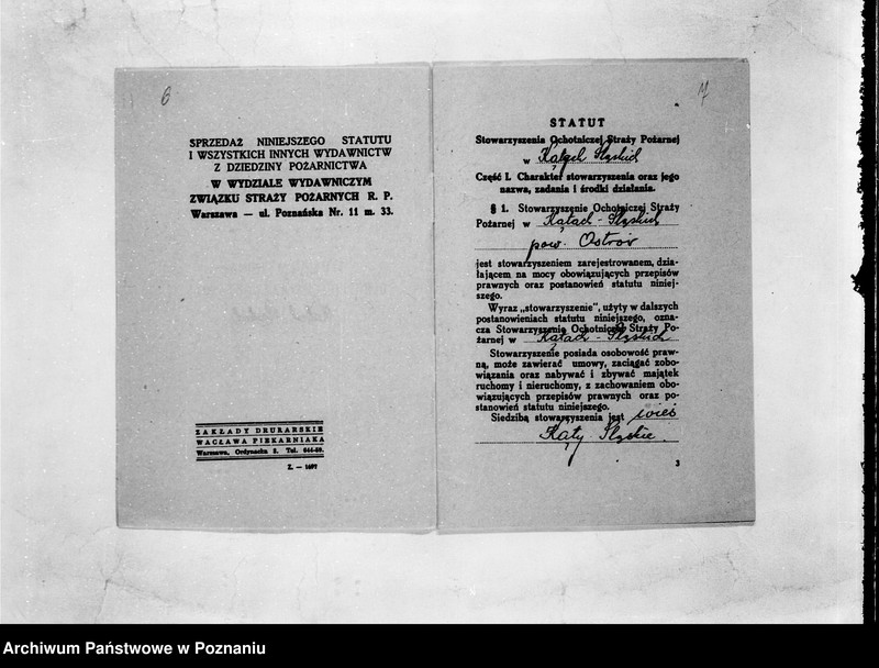 Obraz 10 z jednostki "/Stowarzyszenie ochotniczej straży pożarnej powiatu ostrowskiego/ litery od K-M"