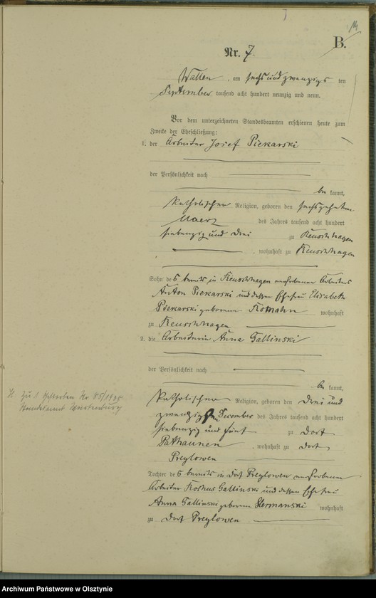 image.from.unit.number "Heiraths-Haupt-Register Nr 1 - 11"