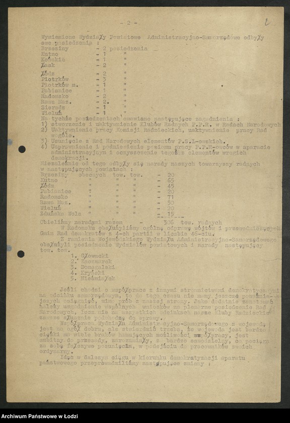 Obraz 3 z jednostki "Sprawozdania [z działalności, wykaz członków oraz składy Plenum i Egzekutywy Wydziału]"