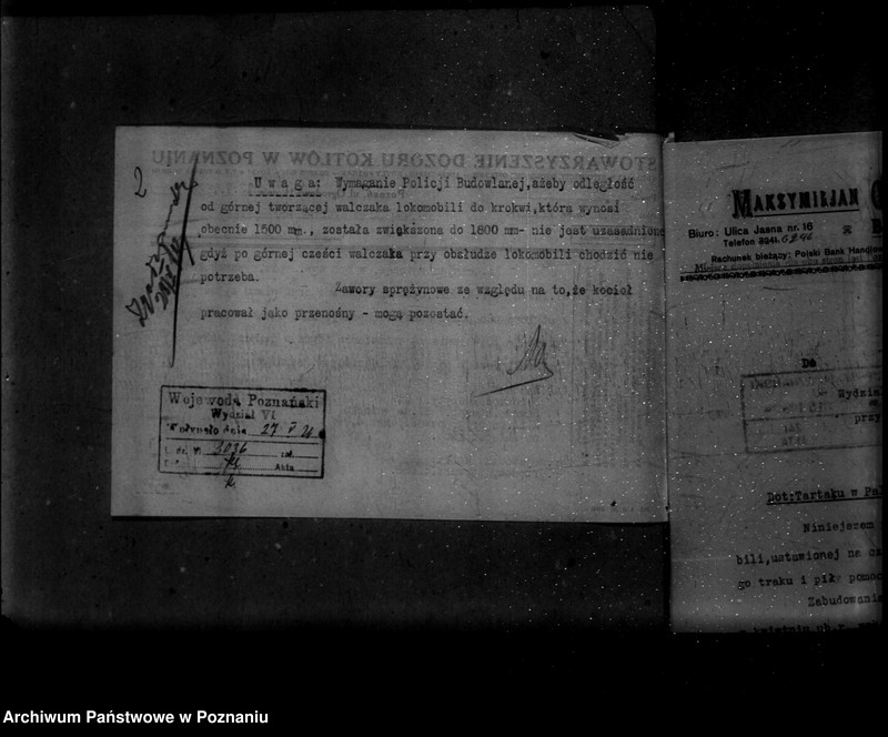 Obraz 6 z jednostki "Tartak parowy w Palędziu powiat poznański M. Garstecki nr woj. 2295"