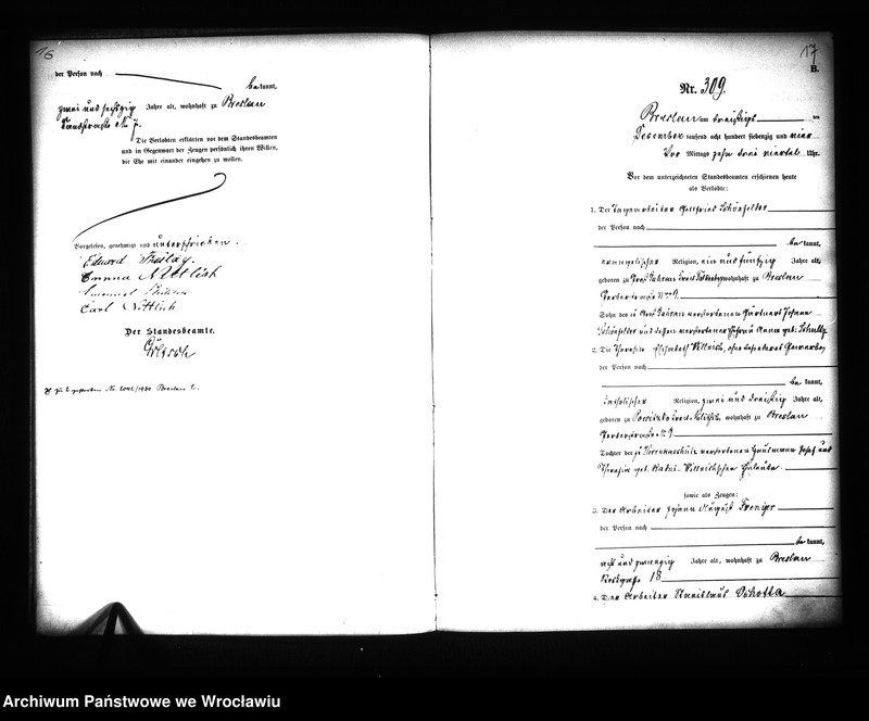 image.from.unit.number "Heiraths-Haupt-Register Breslau I 1874 Band 2"