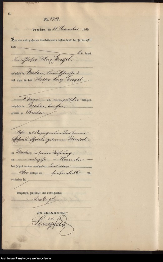 image.from.unit.number "Sterbe-Haupt-Register Breslau I 1904 Band 8"