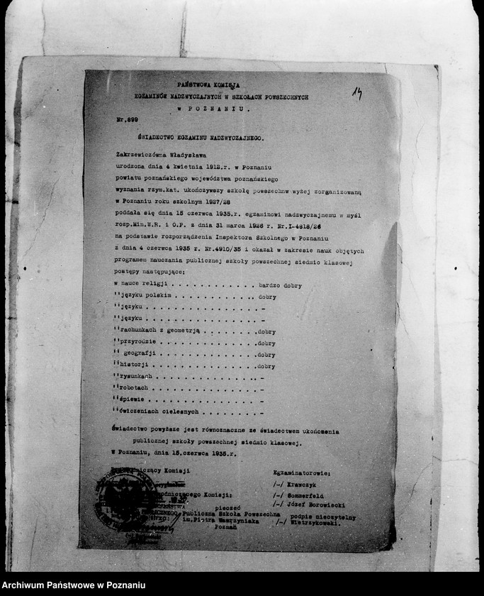 Obraz 18 z jednostki "/Podanie o dopuszczenie do egzaminu pielęgniarskiego/"