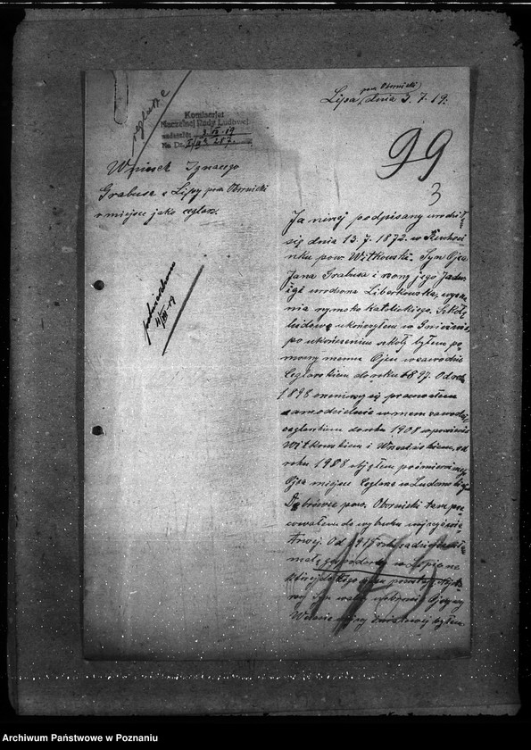 Obraz 7 z jednostki "Naczelna Rada Ludowa w Poznaniu wnioski na posadę do cegielni"