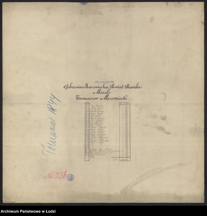 Obraz 6 z jednostki "Pierworys pomiaru territorium Miasta Tomaszowa Mazowieckiego z przyległymi gruntami i lasami do dóbr Tomaszowa należącymi ..."