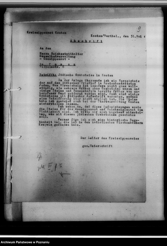 Obraz 13 z jednostki "Steindenkmäler [likwidacja żydowskich cmentarzy]"