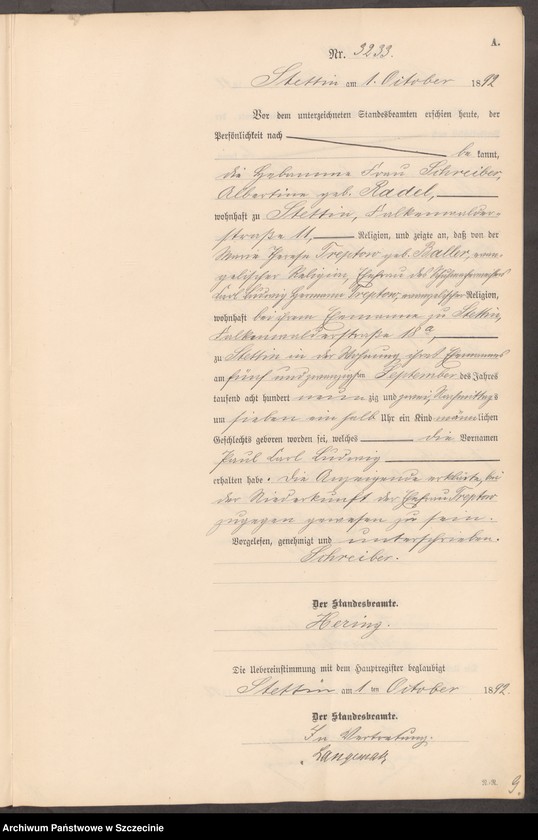 Obraz 12 z jednostki "Geburts-Register (Neben-Register) Band VIII"