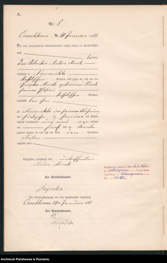 Obraz 11 z jednostki "Geburts-Neben-Register"