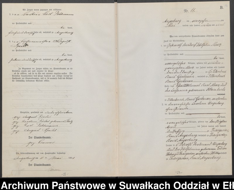 image.from.unit.number "Heiraths-Neben-Register des Preussischen Standes-Amtes Angerburg Kreis Angerburg"