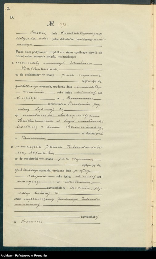 Obraz 4 z jednostki "Księga miejscowa małżeństw tom IV [Rejestr główny małżeństw]"