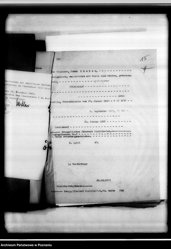 Obraz 17 z jednostki "Sterbeurkunden. Krieg 1939 A - L"