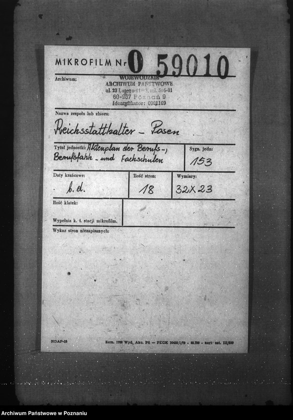 Obraz 2 z jednostki "Aktenplan der Berufs-, Berufsfach- und Fachschulen"