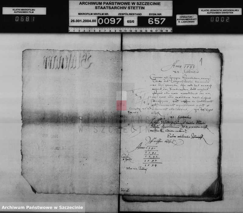 Obraz 3 z jednostki "Paul v. Glasenapp zu Pollnow und Manow / Martin v. Kleist zu Dargen: Bürgschaftsschuld [für Joachim v. Puttkamer zu Poberow]."