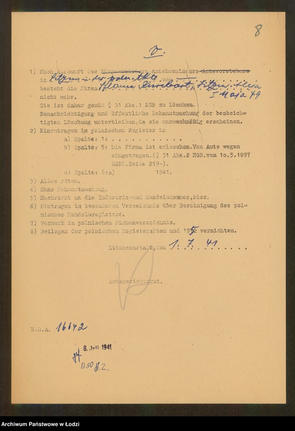 Obraz 10 z jednostki "Szlama Kurebart- pośrednictwo handlowe"