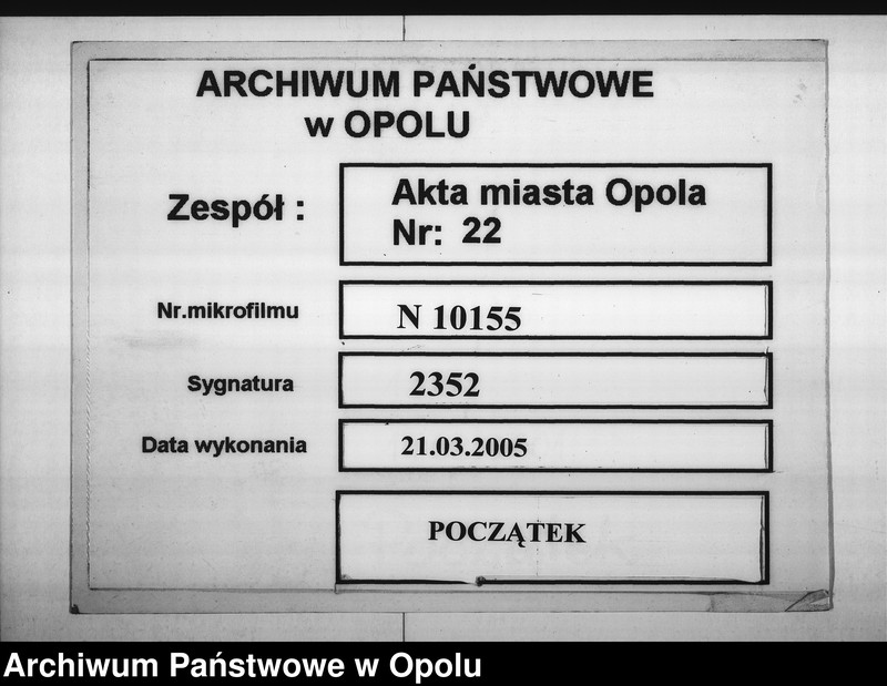 Obraz 1 z jednostki "Acta des Magistrats zu Oppeln von Einsendung der monathl[ichen] Nachweisnung der Tuch Fabrication Vol. I de anno 1812"