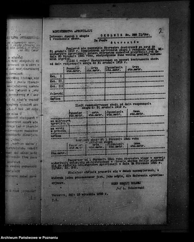 Obraz 7 z jednostki "Okólniki Ministerstwa Aprowizacji do starostw"