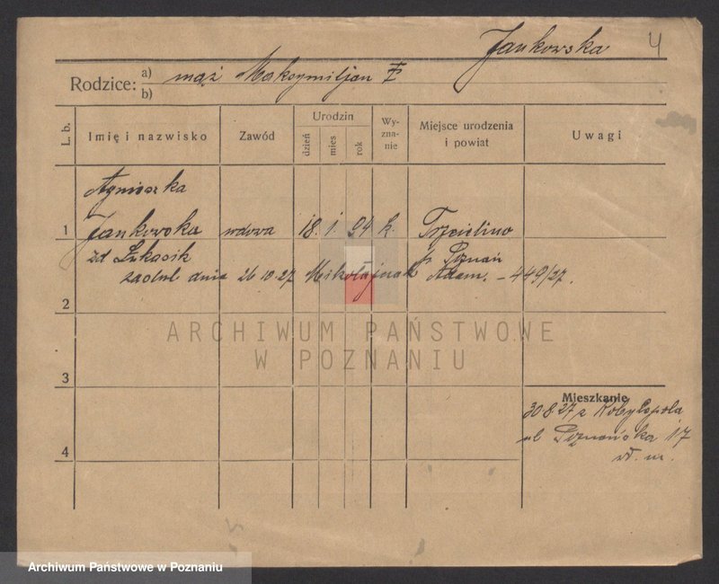 Obraz 4 z jednostki "Jankowski (wdowy i samotni mężczyźni)"