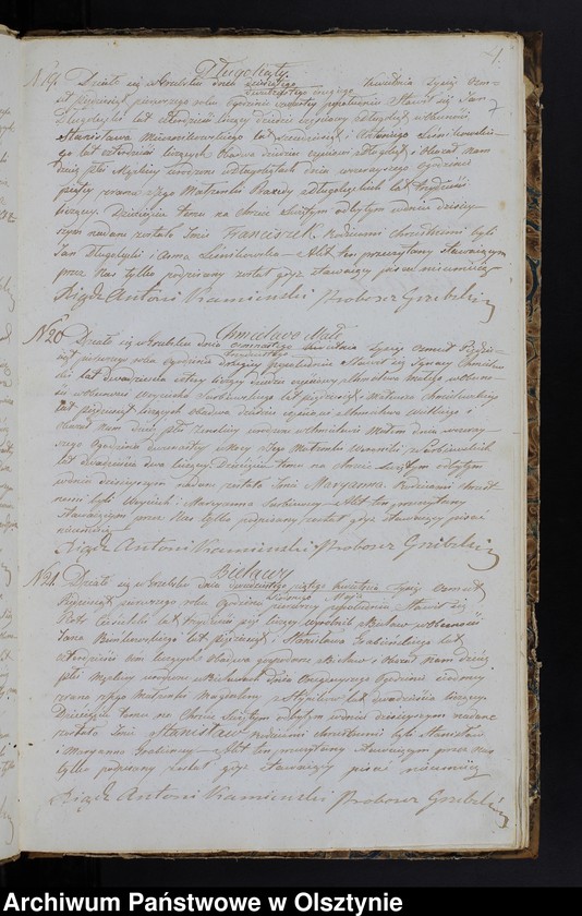 image.from.unit.number "Duplikat Aktów Urodzenia, Zaślubień, Zeyścia za Rok 1851 z Parafij Grzebskiey"