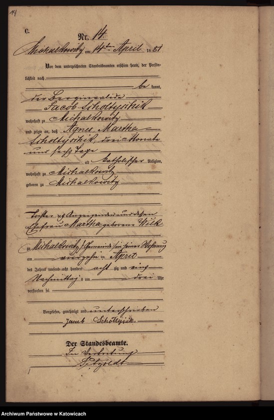 Obraz 17 z jednostki "[Księga zgonów za rok 1881, nr 1-52]"