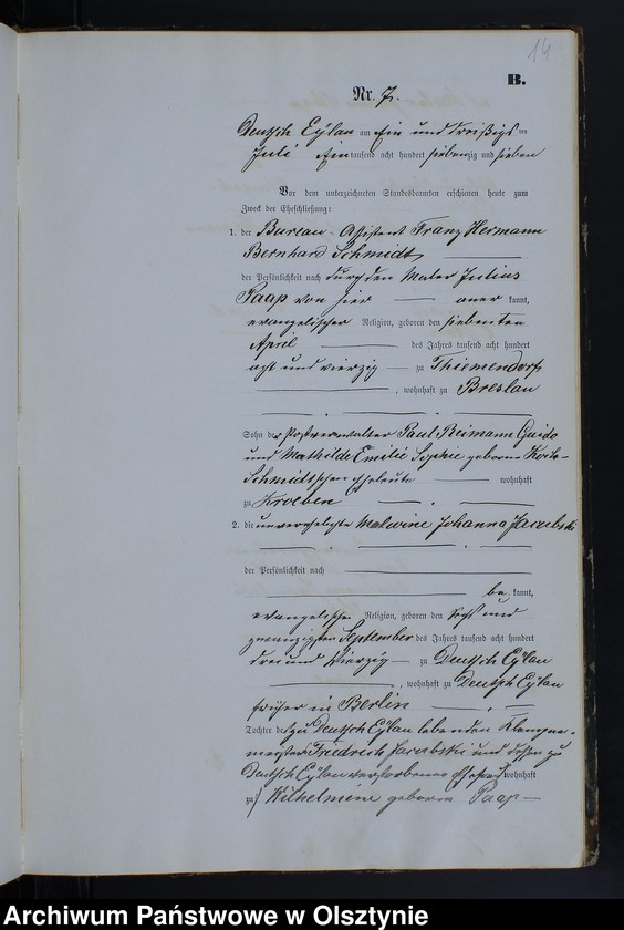 image.from.unit.number "Heiraths-Neben-Register Nr 1 - 17"