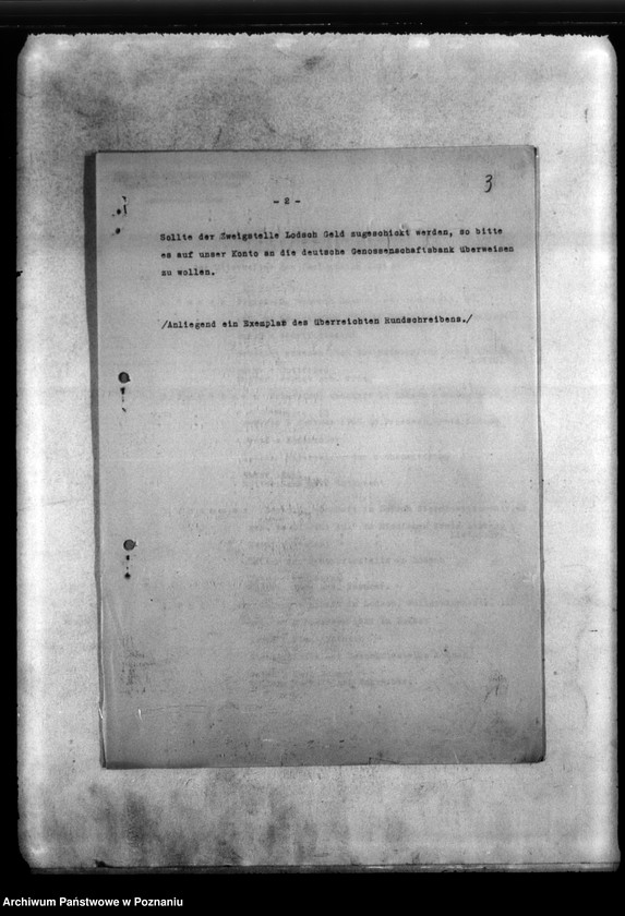 Obraz 6 z jednostki "Akten betr. Fätigkeits- und Fahrt berichte der Zweigrtelle Londreh (Łódź)"