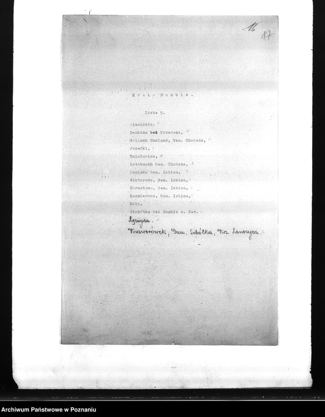 Obraz 20 z jednostki "Zweigstelle Litzmannstadt (Łódź) Totenlisten. Wykazy Niemców z różnych powiatów, zaginionych w 1939 roku"