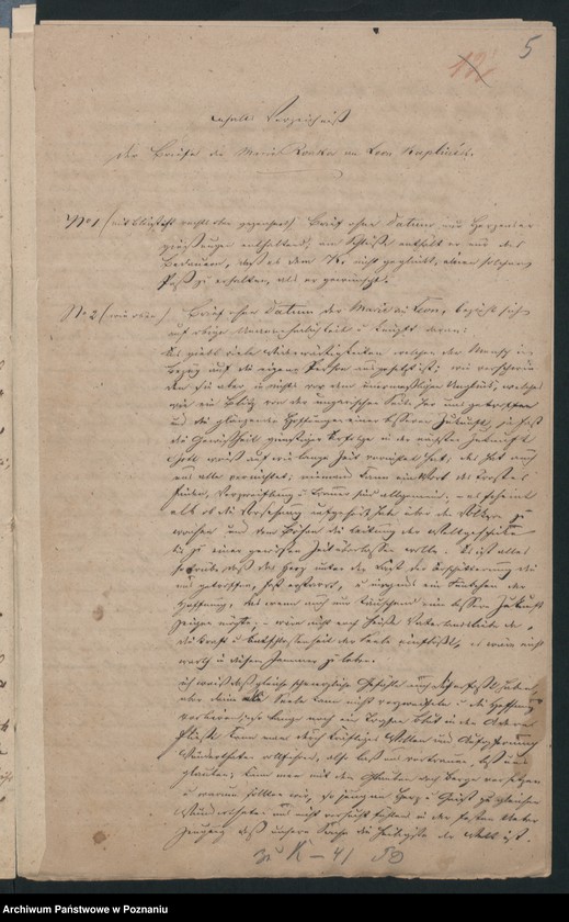 Obraz 9 z jednostki "A. betr. Leo Kaplinski, Maler, Gatte der Pflegetochter des Grafen Sewerin Mielżyński"