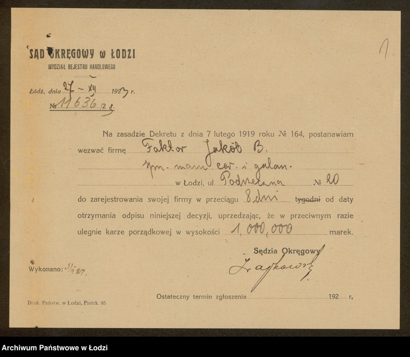 Obraz 3 z jednostki "Jakób Jume Faktor- sprzedaż manufaktury"