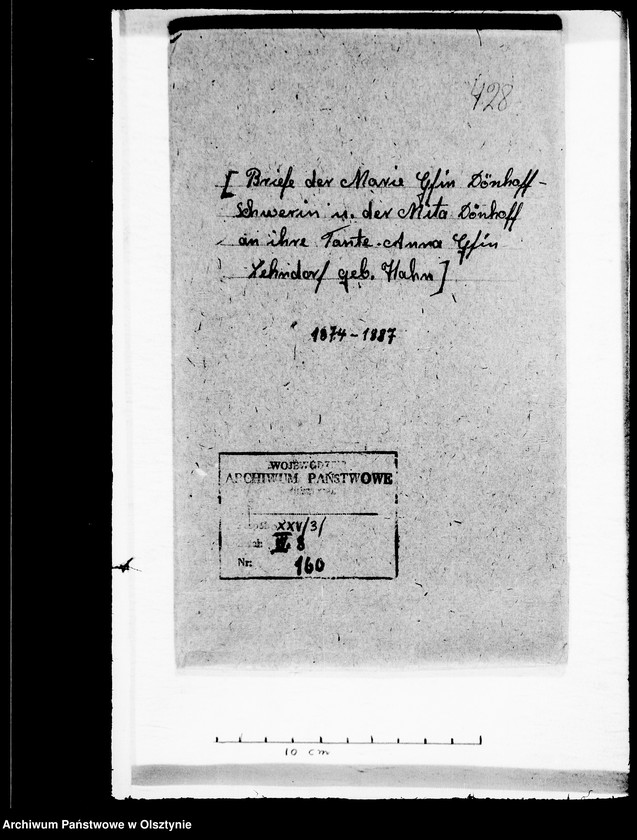 image.from.unit.number "/Marie Gfin Dönhoff geb. Schwerin- Wildhoff u. ihre Tochter Mita an ihre Tante Anna Gfin Lehndorff geb. Gfin Hahn/"