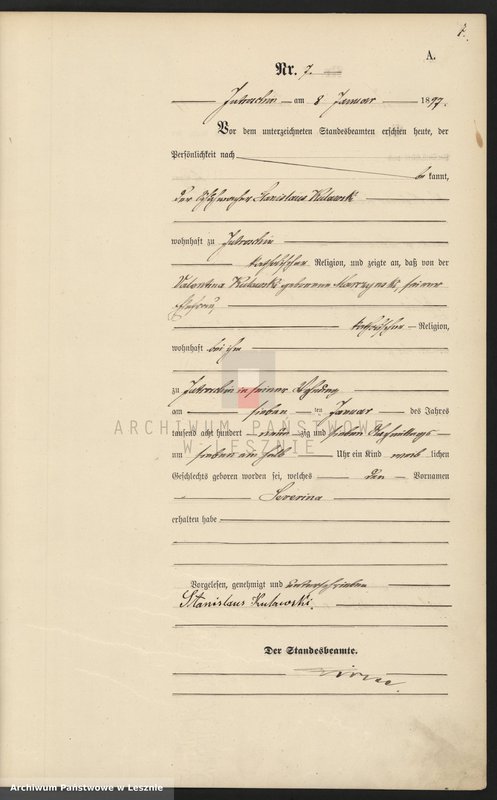 Obraz 10 z jednostki "[Księga urodzeń]"