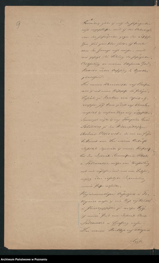 Obraz 12 z jednostki "Acta betreffend den in Orzeszkowo Kreis Schroda /Środa/ am 23.April 1864 verhafteten, angeblichen Holzkaufmann Josef Redlich aus Raszkowo, Kreis Adelnau /Odolanów/."