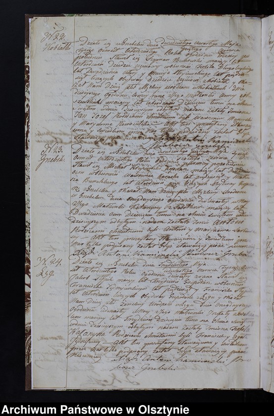 image.from.unit.number "Parafia Grzebsk Duplikat Akta Urodzenia, Zeńścia, Zaślubienia Rok 1840"