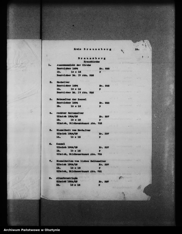 image.from.unit.number "Katalog der Lichtbilder des Provinziellen Denkmalarchievs"