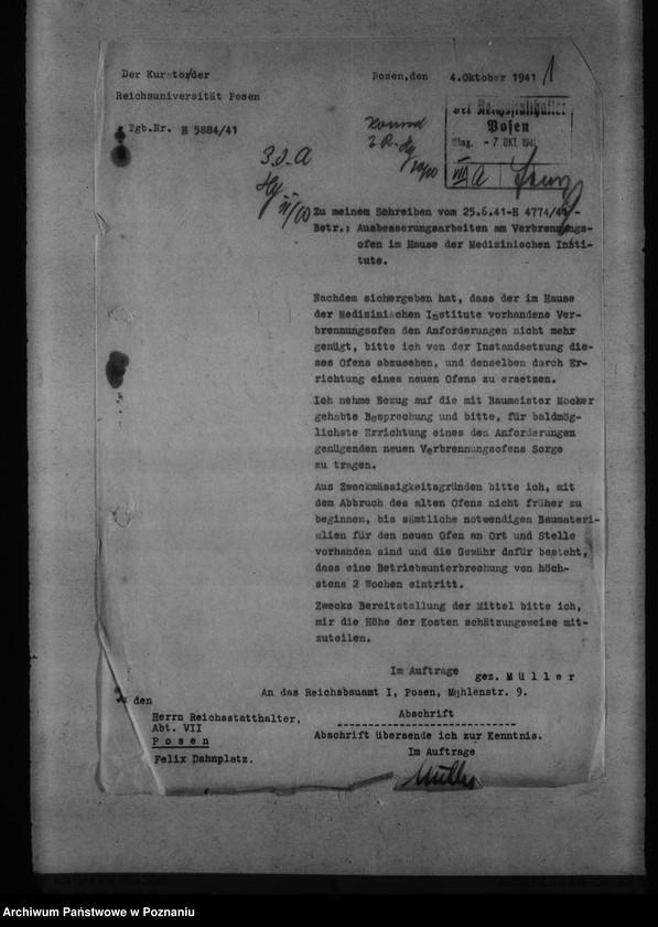 Obraz 5 z jednostki "Bauten für die Reichsuniversität Posen"