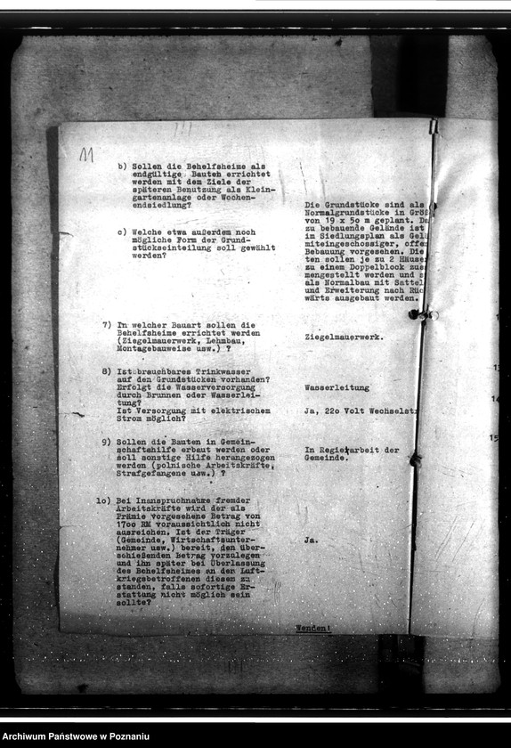 Obraz 19 z jednostki "Bau von Behelfsheimen in Gąbin, Kreis Waldrode (Gostynin)"