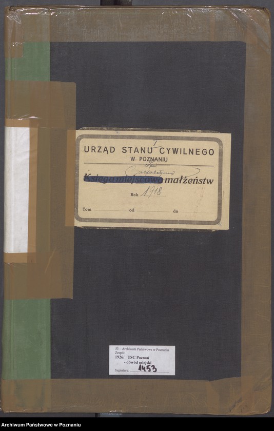 Obraz 2 z jednostki "Spis alfabetyczny małżeństw za 1918"
