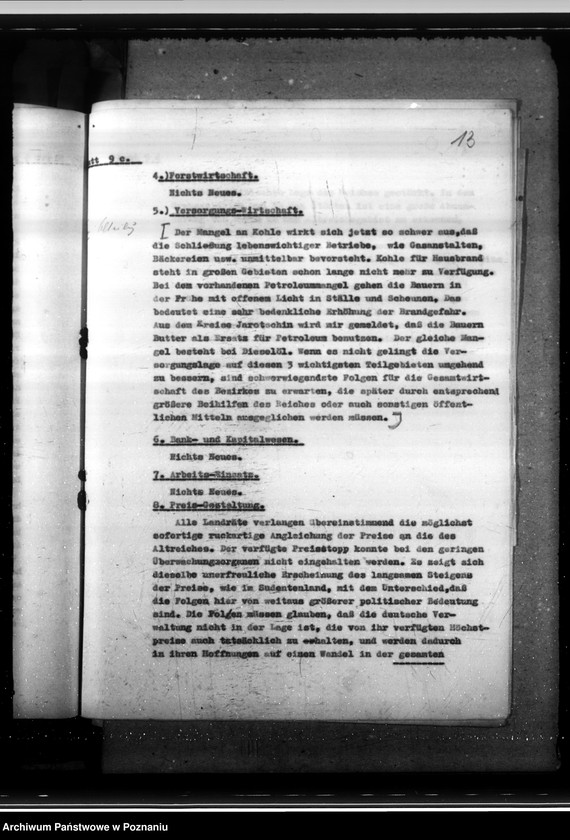 Obraz 16 z jednostki "Lageberichte des Regierungspräsidenten - Posen"