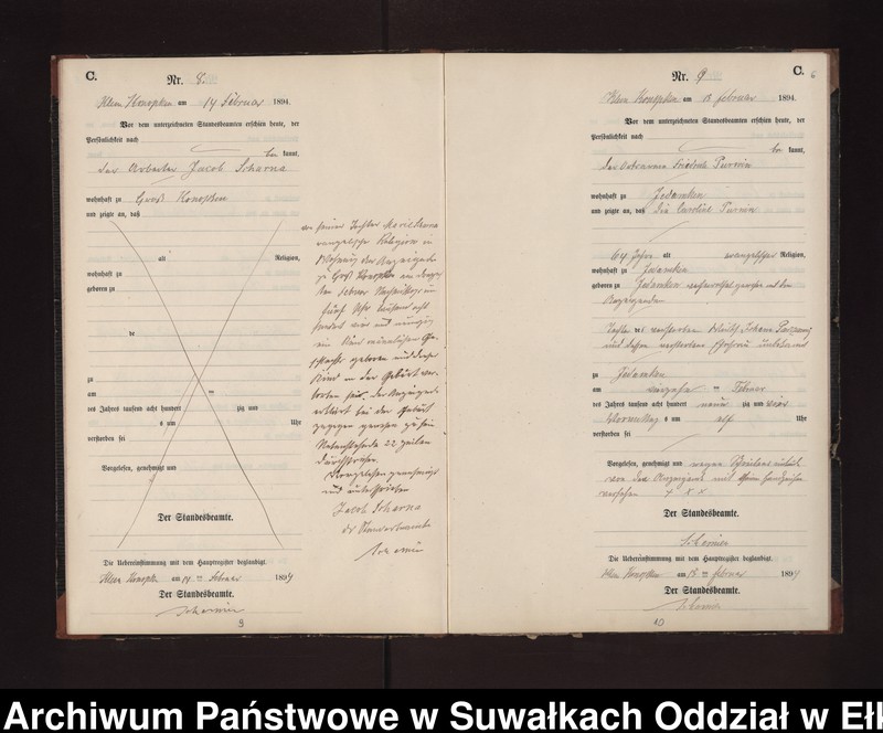 image.from.unit.number "Sterbe-Neben-Register des Preussischen Standes-Amtes Gross Konopken Kreis Loetzen"