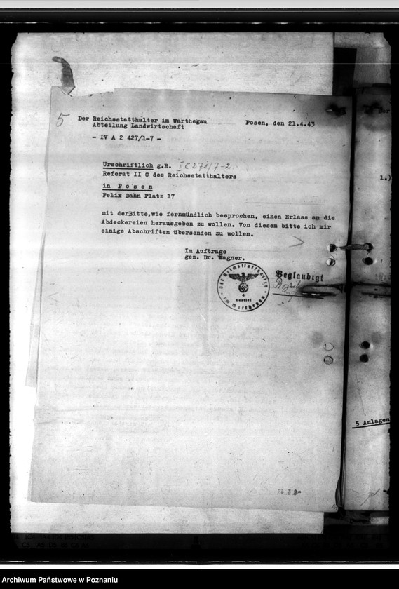 Obraz 9 z jednostki "Tierkörperbeseitigungsanstalten. Fleischmehlfabriken. Silberfuchsfarme"