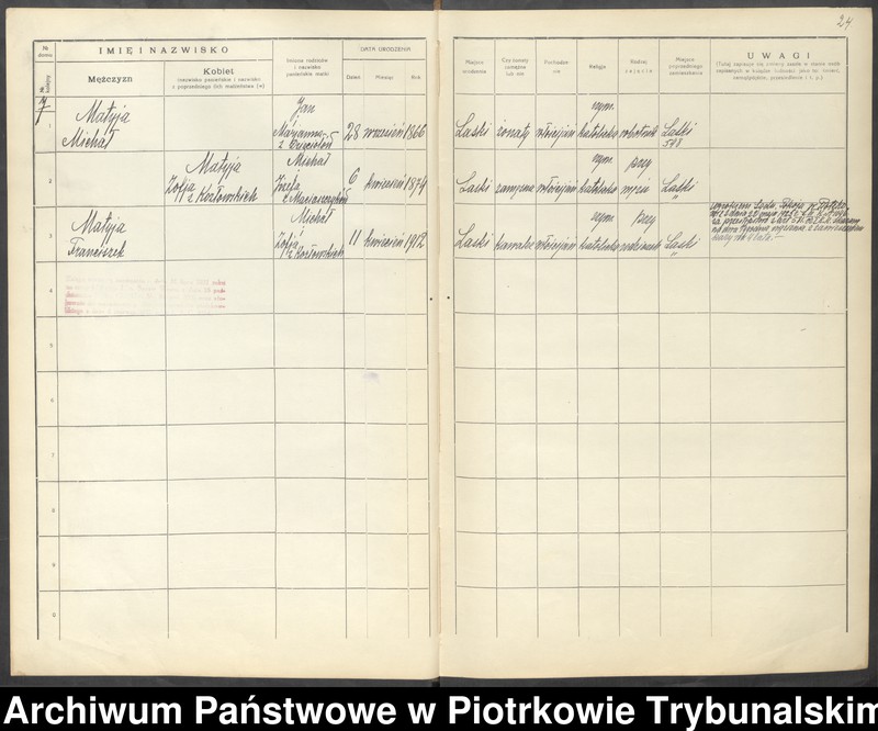 Obraz 14 z jednostki "[Księga ludności stałej wsi: Laski, Świerczyńsko]"