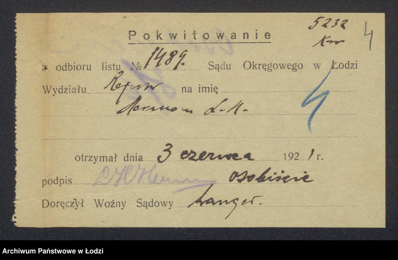 Obraz 6 z jednostki "Lauzer Hersz Herman- sprzedaż przędzy"