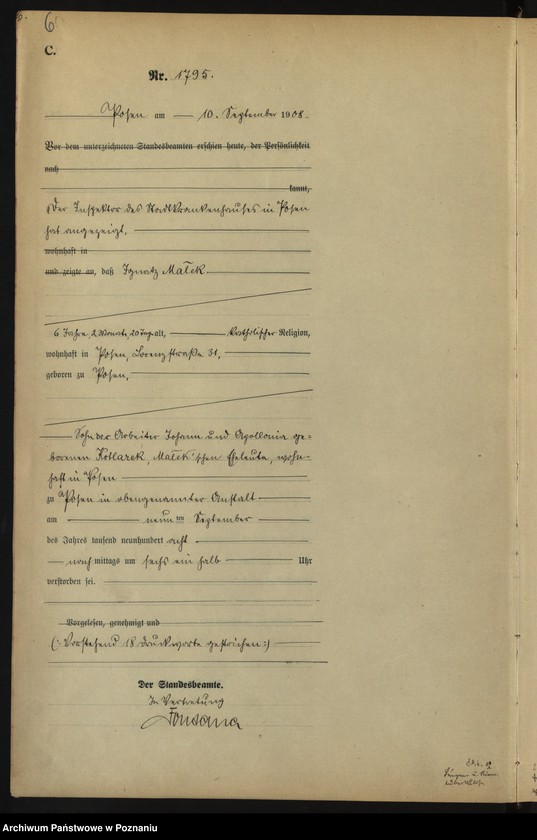 Obraz 8 z jednostki "Księga miejscowa zgonów tom IV [Rejestr główny zgonów]"